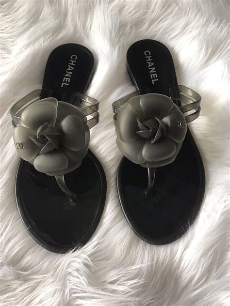chanel camellia flip flops replica